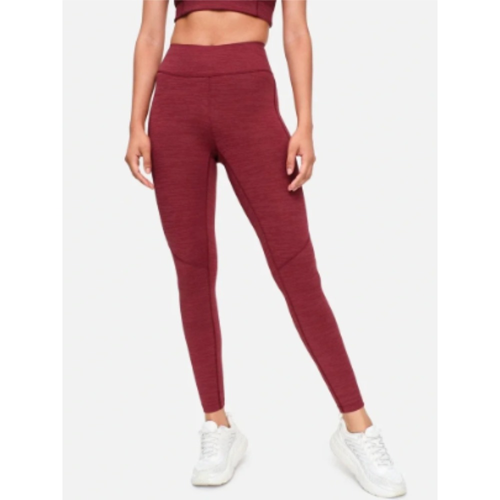 Outdoor Voices Core Ankle Legging M Burgundy High Rise Crop Running Workout Pant